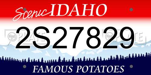 2S27829 Idaho License Plate