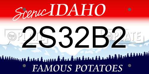 2S32B2 Idaho License Plate
