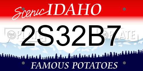 2S32B7 Idaho License Plate