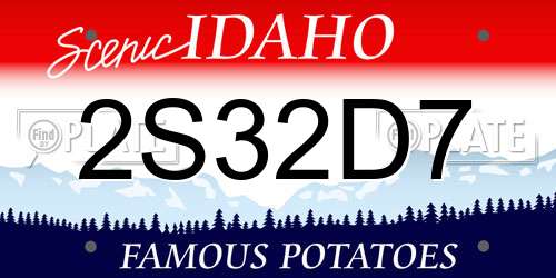 2S32D7 Idaho License Plate
