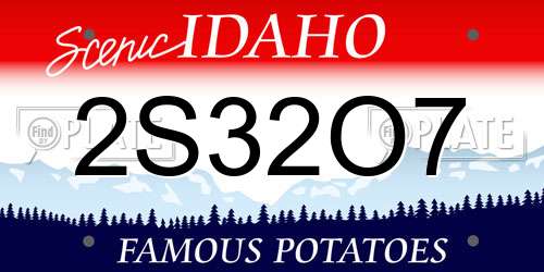 2S32O7 Idaho License Plate