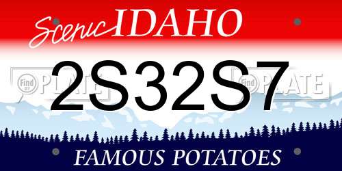 2S32S7 Idaho License Plate