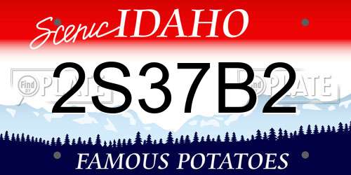2S37B2 Idaho License Plate