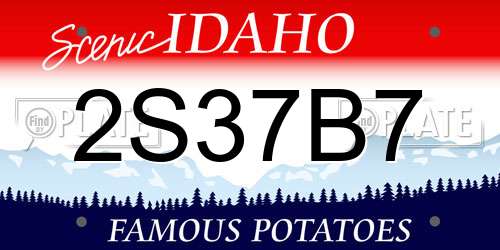 2S37B7 Idaho License Plate