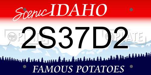 2S37D2 Idaho License Plate