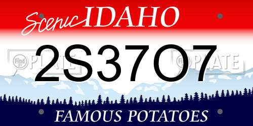 2S37O7 Idaho License Plate