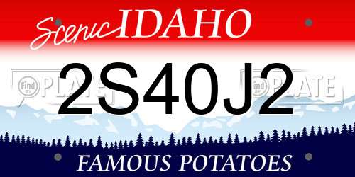 2S40J2 Idaho License Plate