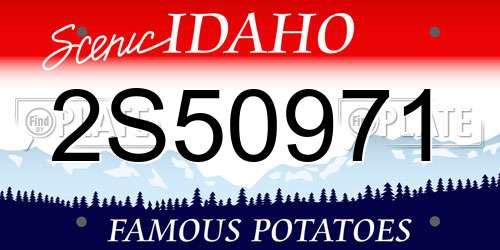 2S50971 Idaho License Plate