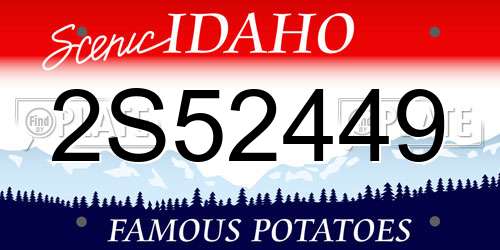 2S52449 Idaho License Plate