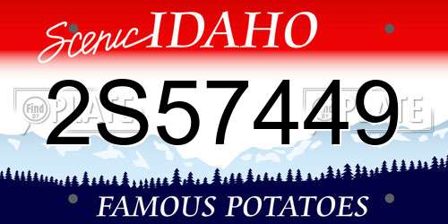 2S57449 Idaho License Plate