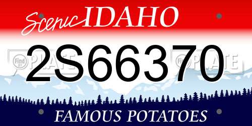 2S66370 Idaho License Plate