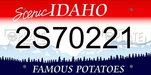 2S70221 Idaho License Plate