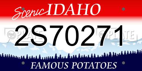 2S70271 Idaho License Plate