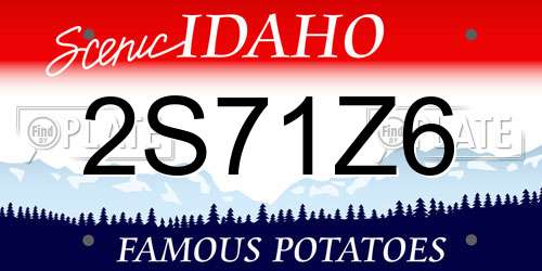 2S71Z6 Idaho License Plate