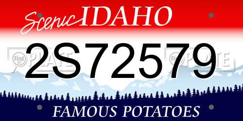 2S72579 Idaho License Plate