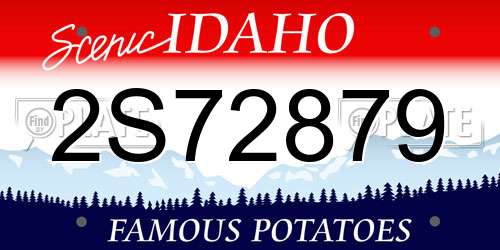 2S72879 Idaho License Plate