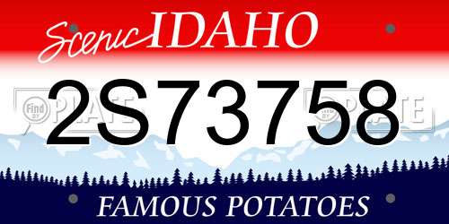 2S73758 Idaho License Plate