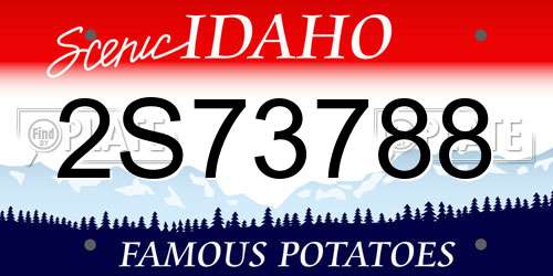 2S73788 Idaho License Plate