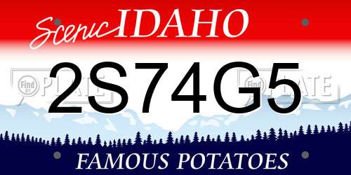 2S74G5 Idaho License Plate