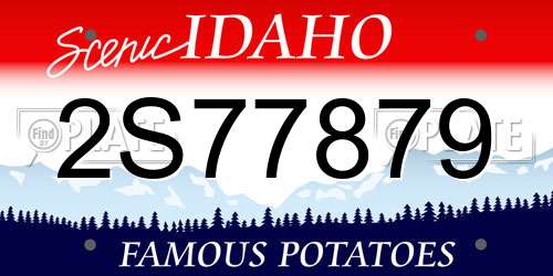 2S77879 Idaho License Plate