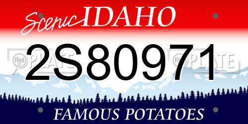 2S80971 Idaho License Plate