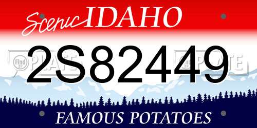 2S82449 Idaho License Plate