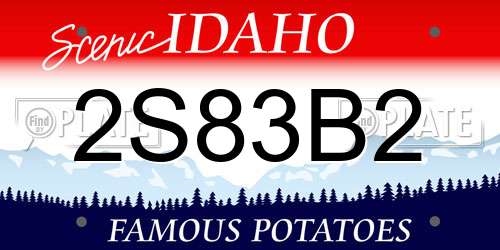 2S83B2 Idaho License Plate