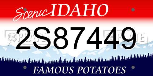 2S87449 Idaho License Plate