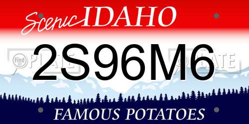 2S96M6 Idaho License Plate