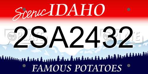 2SA2432 Idaho License Plate