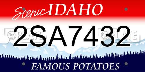 2SA7432 Idaho License Plate