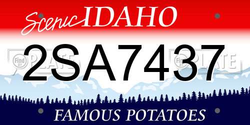 2SA7437 Idaho License Plate
