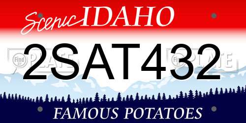2SAT432 Idaho License Plate