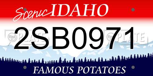 2SB0971 Idaho License Plate