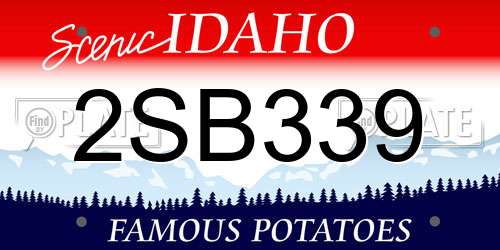 2SB339 Idaho License Plate