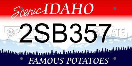 2SB357 Idaho License Plate