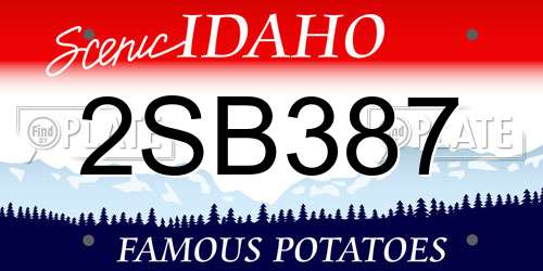 2SB387 Idaho License Plate