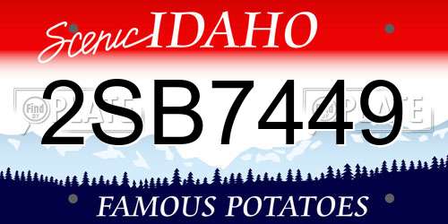 2SB7449 Idaho License Plate