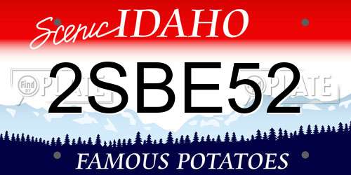 2SBE52 Idaho License Plate