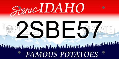 2SBE57 Idaho License Plate