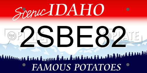 2SBE82 Idaho License Plate