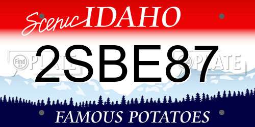 2SBE87 Idaho License Plate