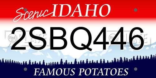 2SBQ446 Idaho License Plate