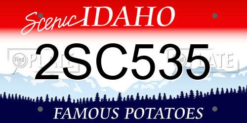 2SC535 Idaho License Plate