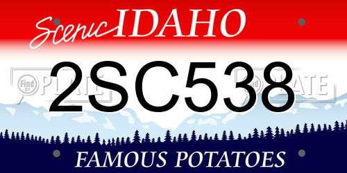 2SC538 Idaho License Plate