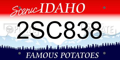 2SC838 Idaho License Plate