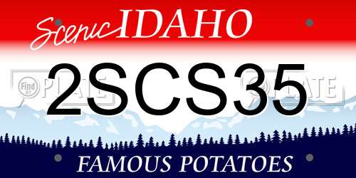 2SCS35 Idaho License Plate