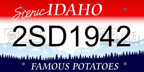 2SD1942 Idaho License Plate