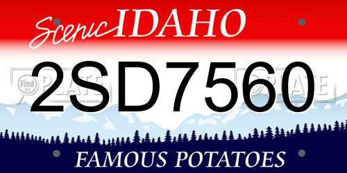 2SD7560 Idaho License Plate