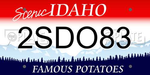 2SDO83 Idaho License Plate